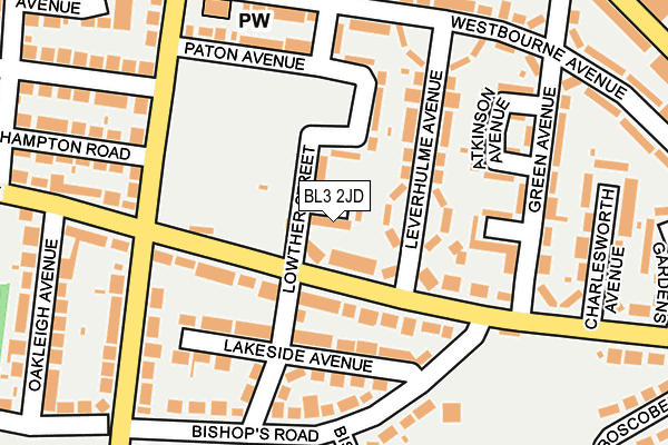 BL3 2JD map - OS OpenMap – Local (Ordnance Survey)