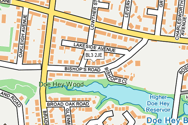 BL3 2JE map - OS OpenMap – Local (Ordnance Survey)