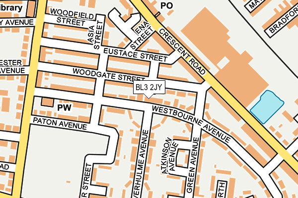 BL3 2JY map - OS OpenMap – Local (Ordnance Survey)