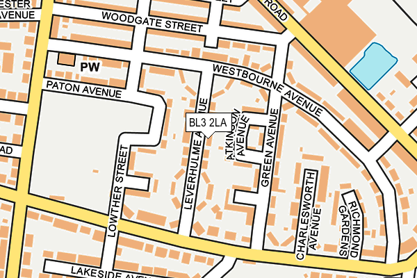 BL3 2LA map - OS OpenMap – Local (Ordnance Survey)