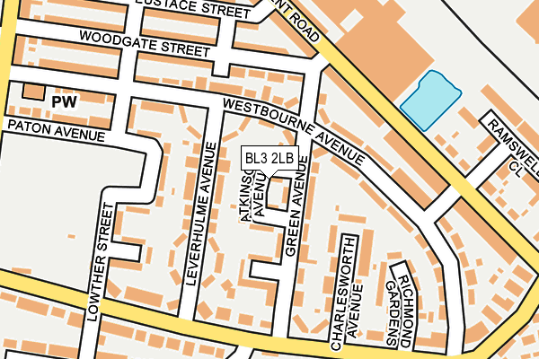 BL3 2LB map - OS OpenMap – Local (Ordnance Survey)