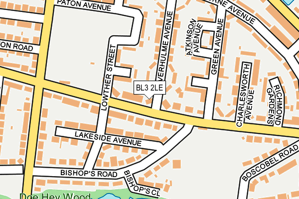 BL3 2LE map - OS OpenMap – Local (Ordnance Survey)