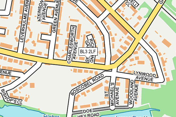BL3 2LF map - OS OpenMap – Local (Ordnance Survey)