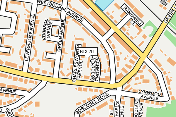 BL3 2LL map - OS OpenMap – Local (Ordnance Survey)