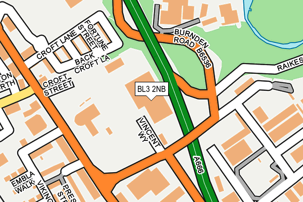 BL3 2NB map - OS OpenMap – Local (Ordnance Survey)
