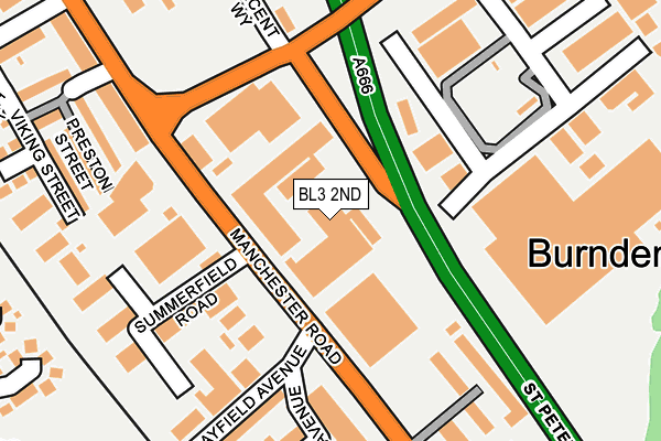 BL3 2ND map - OS OpenMap – Local (Ordnance Survey)