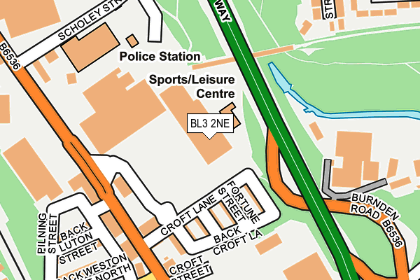 BL3 2NE map - OS OpenMap – Local (Ordnance Survey)