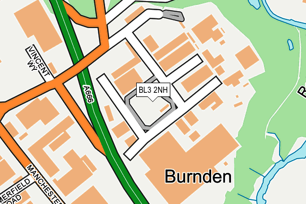 BL3 2NH map - OS OpenMap – Local (Ordnance Survey)
