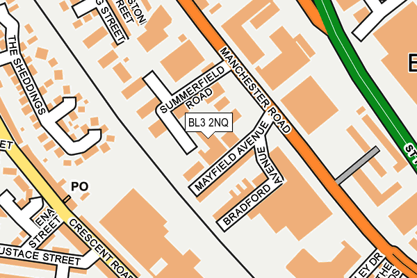 BL3 2NQ map - OS OpenMap – Local (Ordnance Survey)