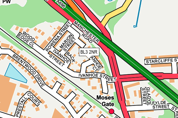 BL3 2NR map - OS OpenMap – Local (Ordnance Survey)