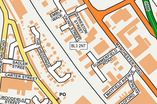 BL3 2NT map - OS OpenMap – Local (Ordnance Survey)