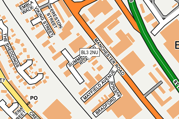 BL3 2NU map - OS OpenMap – Local (Ordnance Survey)