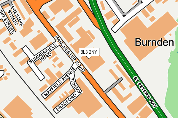 BL3 2NY map - OS OpenMap – Local (Ordnance Survey)