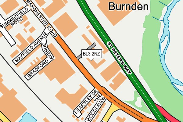 BL3 2NZ map - OS OpenMap – Local (Ordnance Survey)