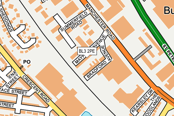 BL3 2PE map - OS OpenMap – Local (Ordnance Survey)