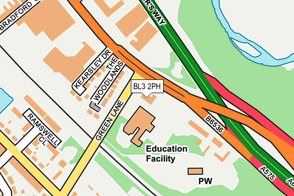 BL3 2PH map - OS OpenMap – Local (Ordnance Survey)