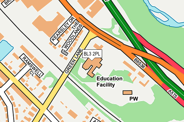 BL3 2PL map - OS OpenMap – Local (Ordnance Survey)