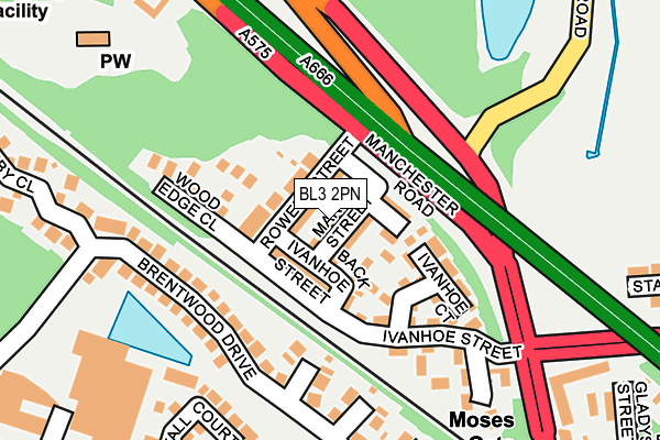 BL3 2PN map - OS OpenMap – Local (Ordnance Survey)