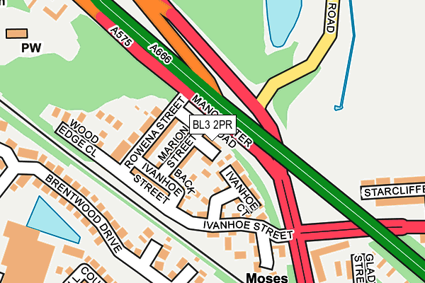BL3 2PR map - OS OpenMap – Local (Ordnance Survey)