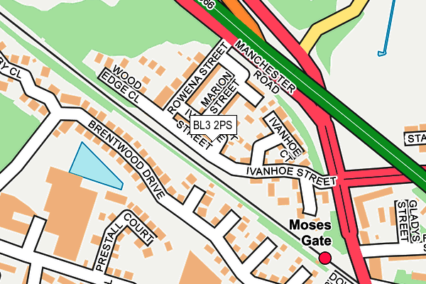 BL3 2PS map - OS OpenMap – Local (Ordnance Survey)