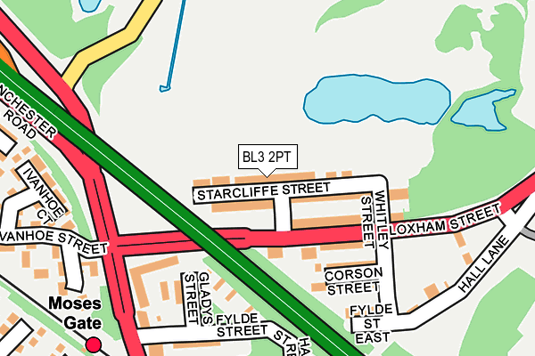 BL3 2PT map - OS OpenMap – Local (Ordnance Survey)