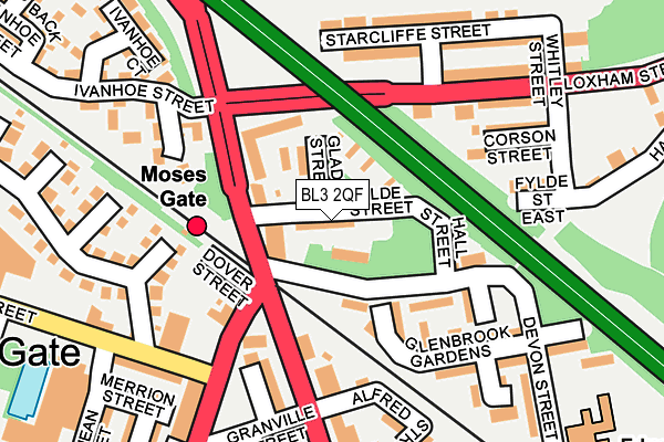 BL3 2QF map - OS OpenMap – Local (Ordnance Survey)