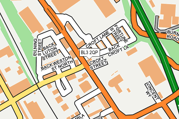 BL3 2QP map - OS OpenMap – Local (Ordnance Survey)