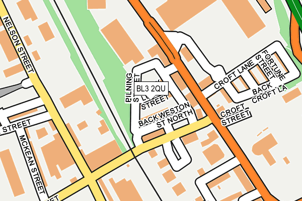 BL3 2QU map - OS OpenMap – Local (Ordnance Survey)