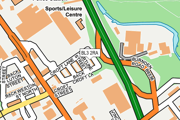 BL3 2RA map - OS OpenMap – Local (Ordnance Survey)