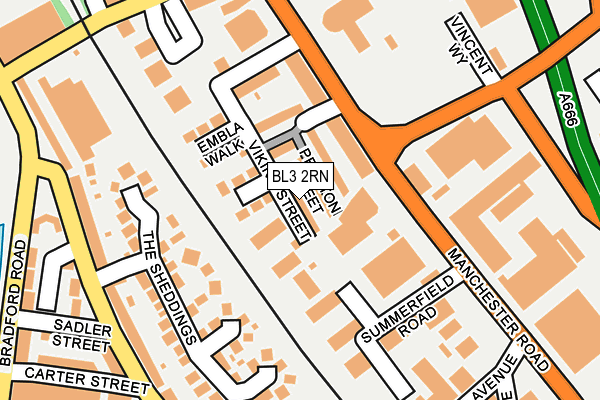 BL3 2RN map - OS OpenMap – Local (Ordnance Survey)