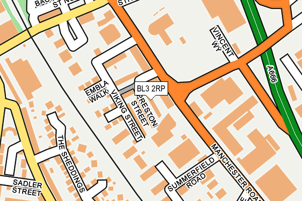 BL3 2RP map - OS OpenMap – Local (Ordnance Survey)