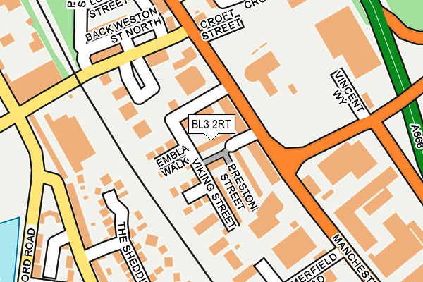 BL3 2RT map - OS OpenMap – Local (Ordnance Survey)
