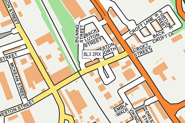BL3 2RX map - OS OpenMap – Local (Ordnance Survey)