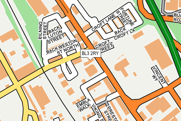 BL3 2RY map - OS OpenMap – Local (Ordnance Survey)