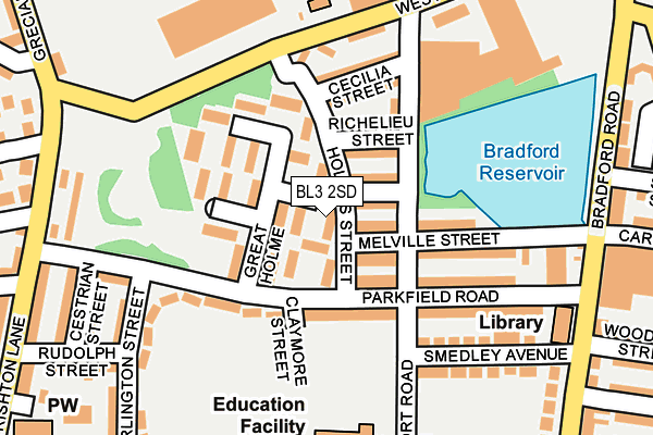 BL3 2SD map - OS OpenMap – Local (Ordnance Survey)