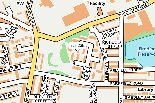 BL3 2SE map - OS OpenMap – Local (Ordnance Survey)