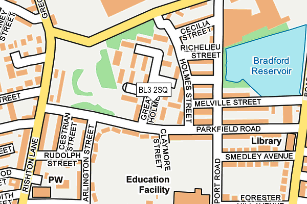 BL3 2SQ map - OS OpenMap – Local (Ordnance Survey)