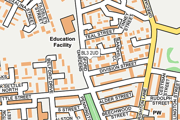 BL3 2UD map - OS OpenMap – Local (Ordnance Survey)