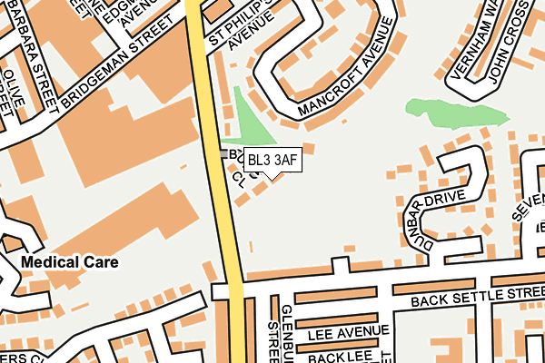 BL3 3AF map - OS OpenMap – Local (Ordnance Survey)