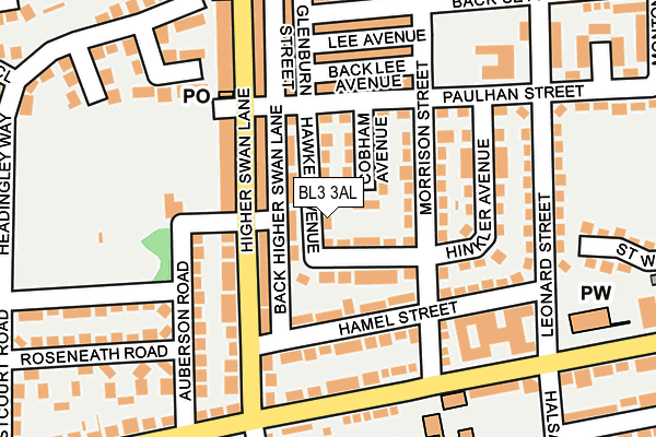 BL3 3AL map - OS OpenMap – Local (Ordnance Survey)