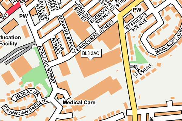 BL3 3AQ map - OS OpenMap – Local (Ordnance Survey)