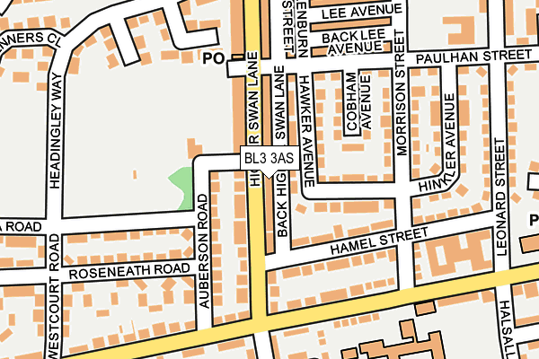 BL3 3AS map - OS OpenMap – Local (Ordnance Survey)