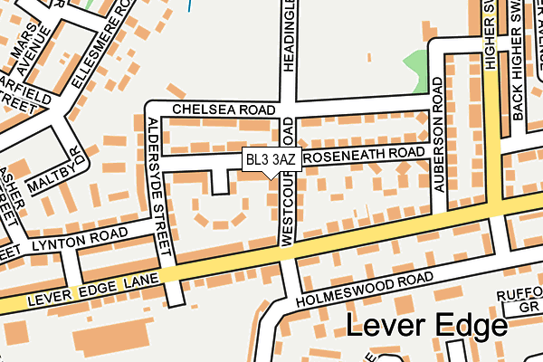 BL3 3AZ map - OS OpenMap – Local (Ordnance Survey)