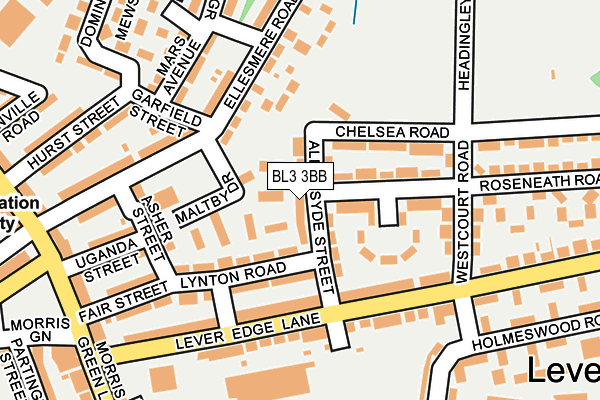 BL3 3BB map - OS OpenMap – Local (Ordnance Survey)