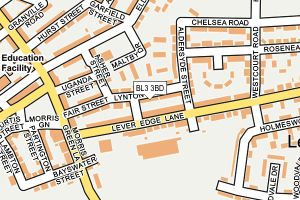 BL3 3BD map - OS OpenMap – Local (Ordnance Survey)
