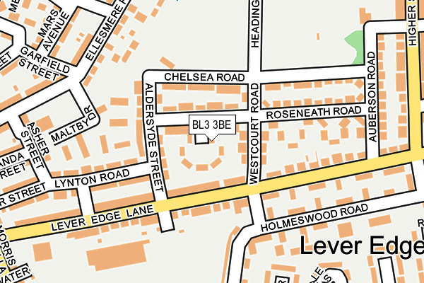 BL3 3BE map - OS OpenMap – Local (Ordnance Survey)