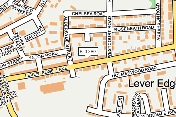 BL3 3BG map - OS OpenMap – Local (Ordnance Survey)