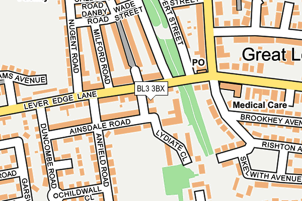 BL3 3BX map - OS OpenMap – Local (Ordnance Survey)