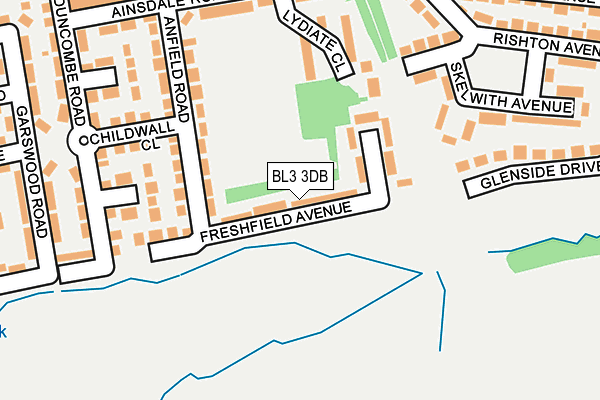 BL3 3DB map - OS OpenMap – Local (Ordnance Survey)