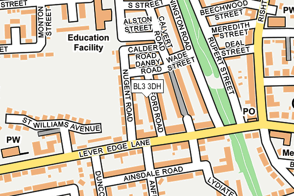 BL3 3DH map - OS OpenMap – Local (Ordnance Survey)